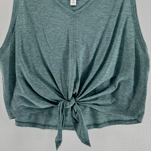 LULULEMON Knot Gonna Fly Tank Top WOMENS 6 Heathered Deep Cove GREEN - Picture 7 of 10